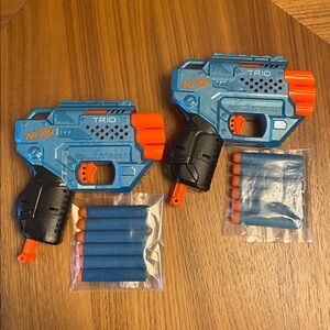 🔫 Nerf Trio Elite 2.0 Blaster Set with Darts, Stocking Stuffer, Couples Gift